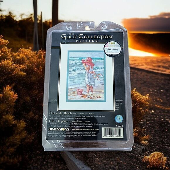 Dimensions Cross Stitch Kit Gold Petites Girl At The Beach #65078 Coastal Beachy - Picture 9 of 12